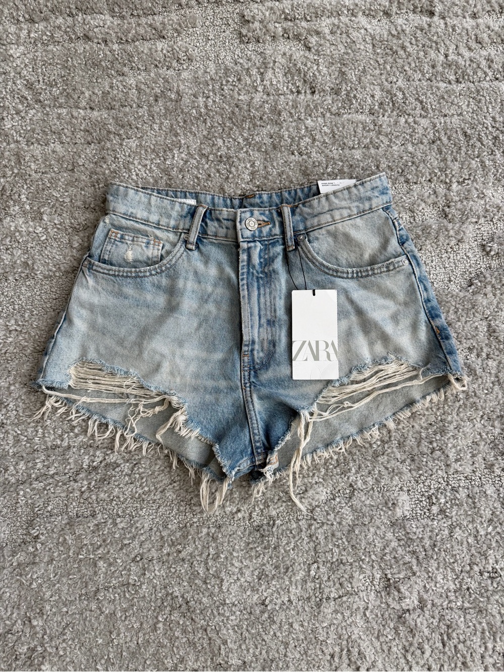 NWT Zara Size 6 High Rise Curved Shorts